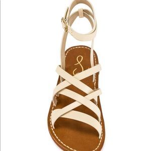 Sam Edelman Women's Leather Flat Sandal Shoes Size 8.5 NEW